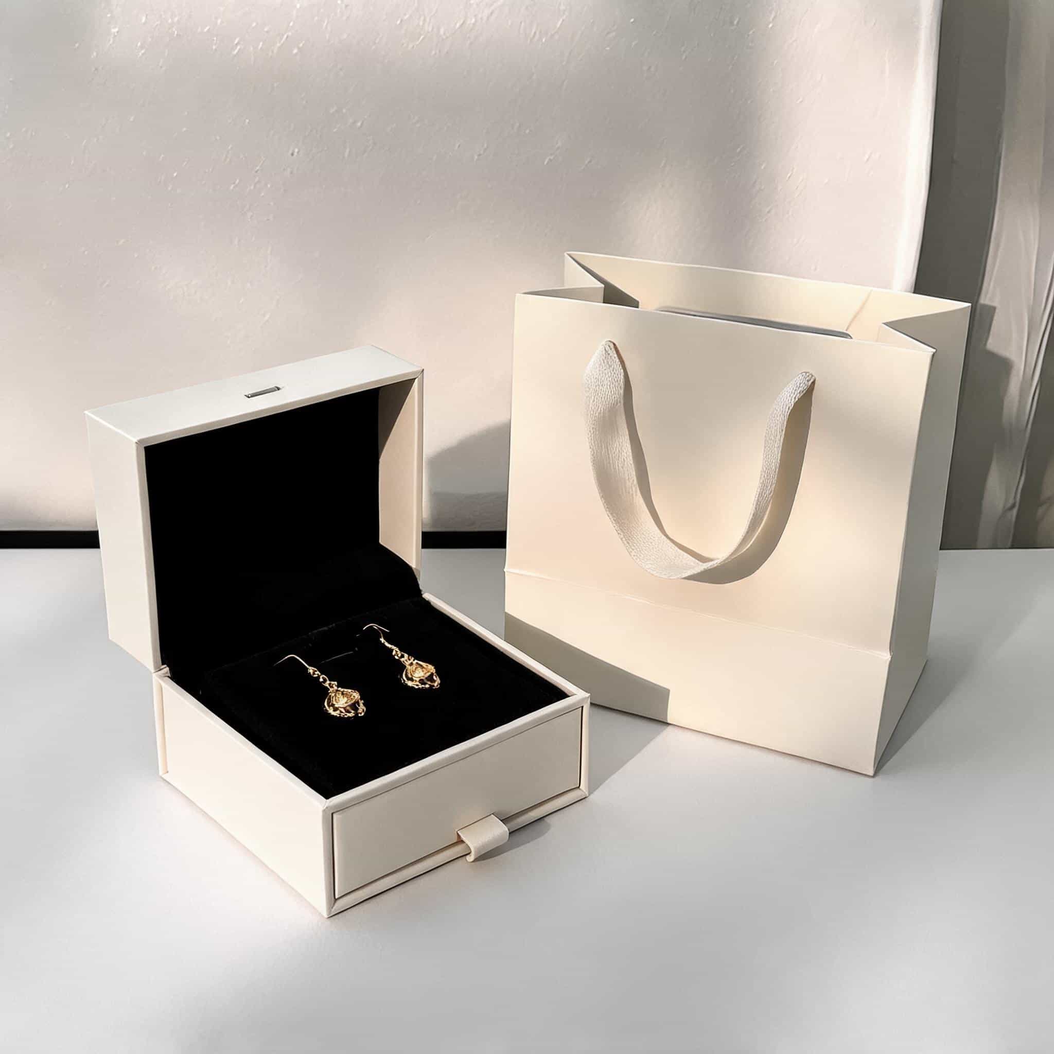 Jewelry Drawer Box — Marble & Matte Finish Retail Display Packaging